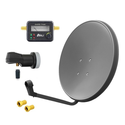 60cm sat antenne anlage - anlage, grau